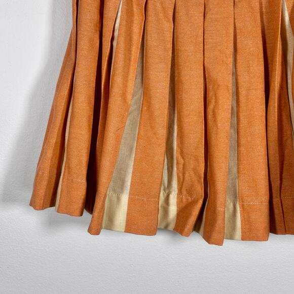 Vintage 1960s Wool Pleated Mini Skirt Century of Boston Salmon Pink Beige - Picture 16 of 16